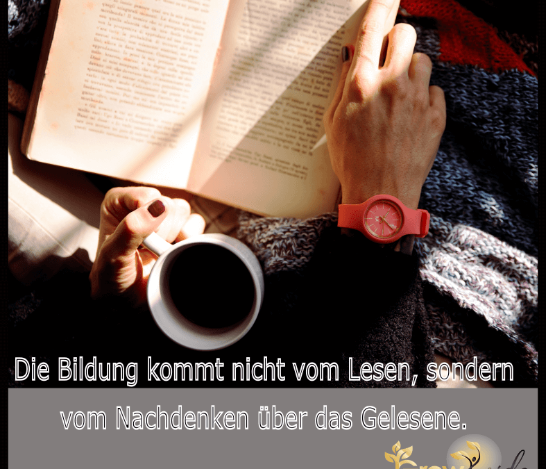 Bildung kommt vom Nachdenken über das Gelesene
