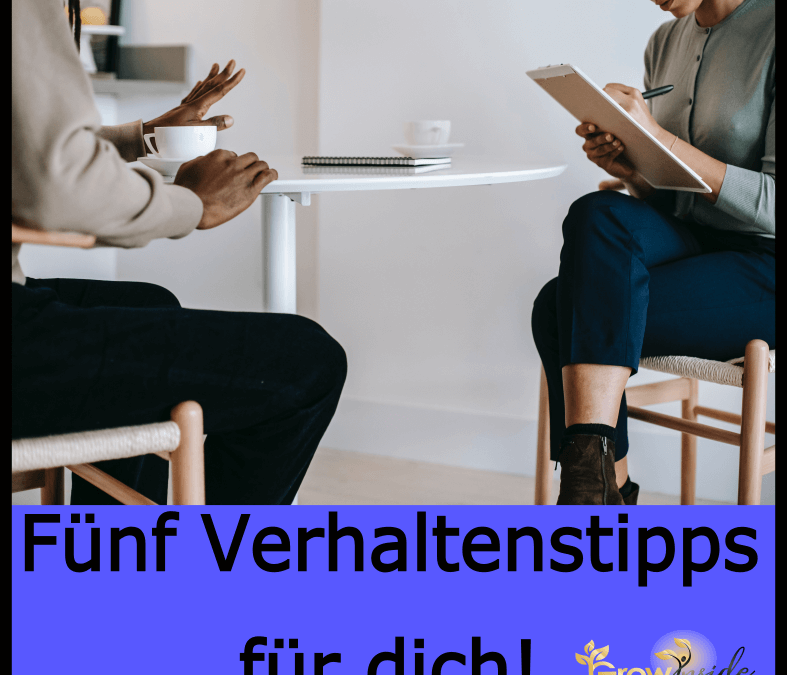 Fünf Verhaltenstipps