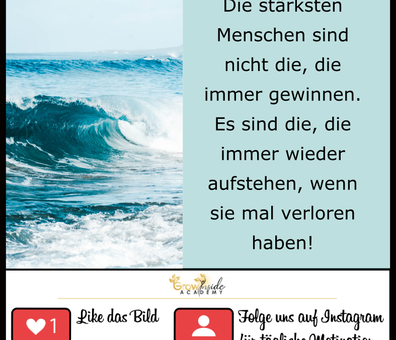 Gewinner sind die, die immer wieder aufstehen